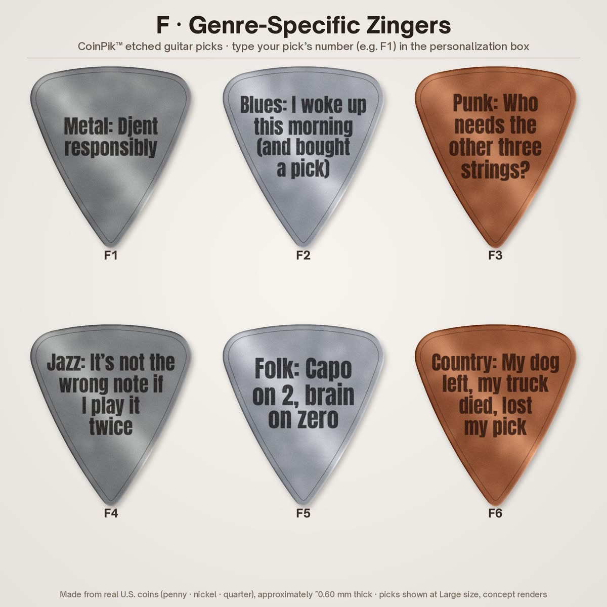 CoinPik guitar pick photo 11 of 13